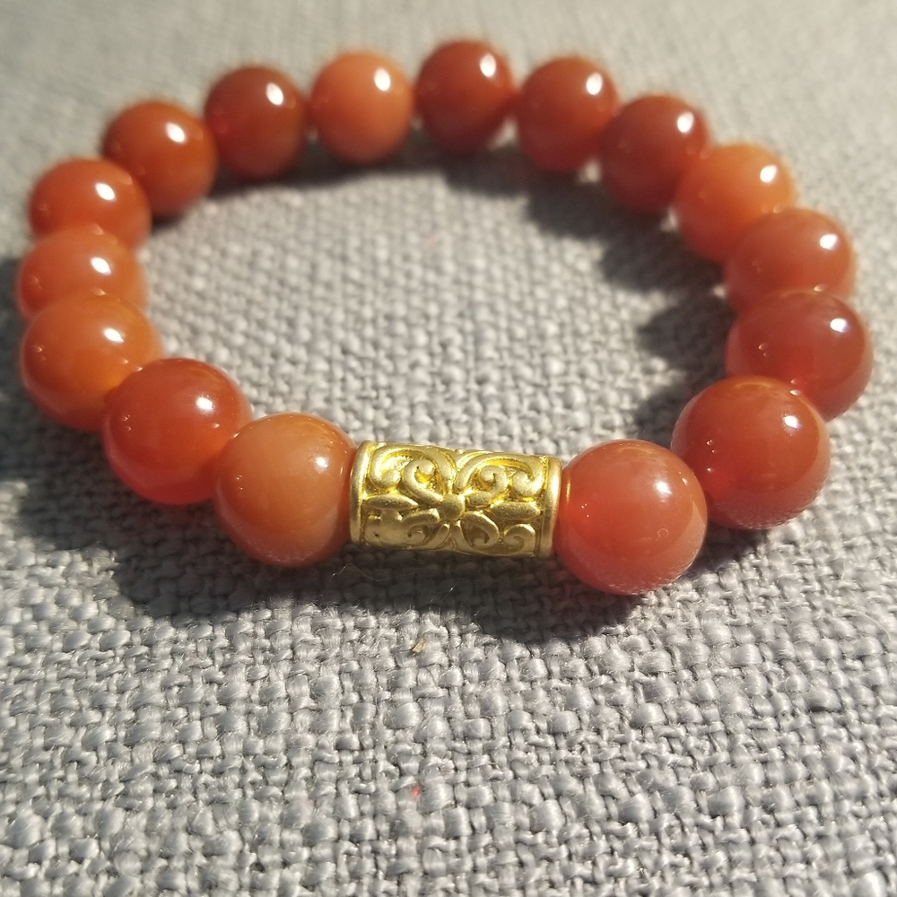 Carnelian Natural Bead Bracelet